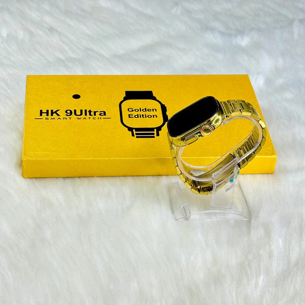 Hk9 Ultra – Golden Edition – Big 2.2 Infinite Display Smart Watch